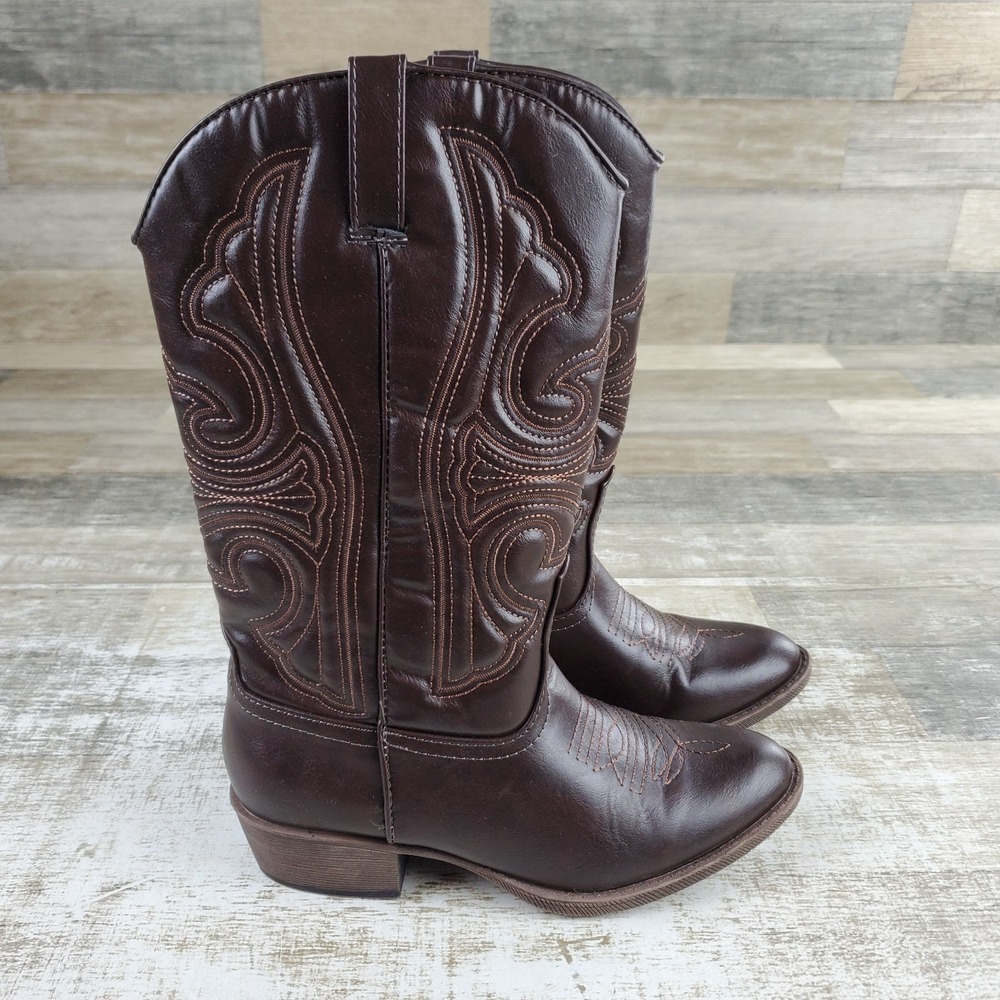 Coconuts by Matisse Legend Womens Western Boots Sz 6 M Brown Embroidered Cowboy